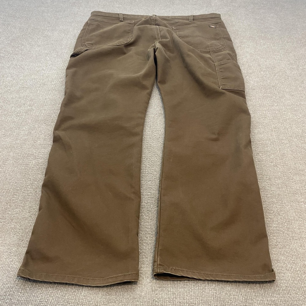 Dickies FLEX Pants Mens 42x32 Brown Canvas Stretch Carpenter Workwear Utility